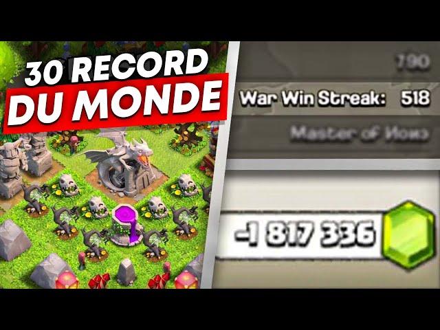 30 RECORD DU MONDE sur Clash of Clans 