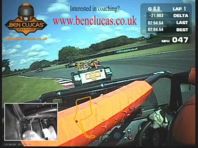 Ben Clucas Driving a Caterham Academy Car Around Oulton Park International Circuit