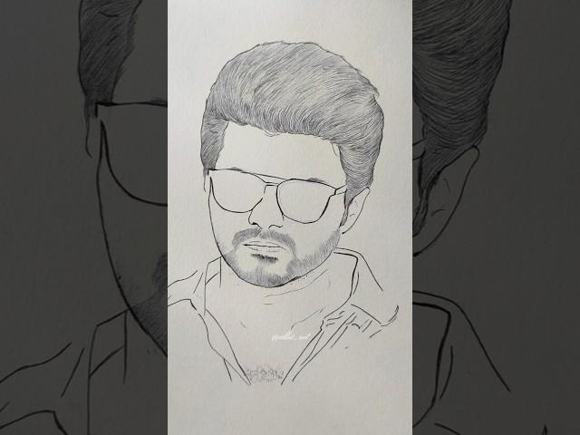 Drawing thalapathy vijay ️| #shorts #vijay