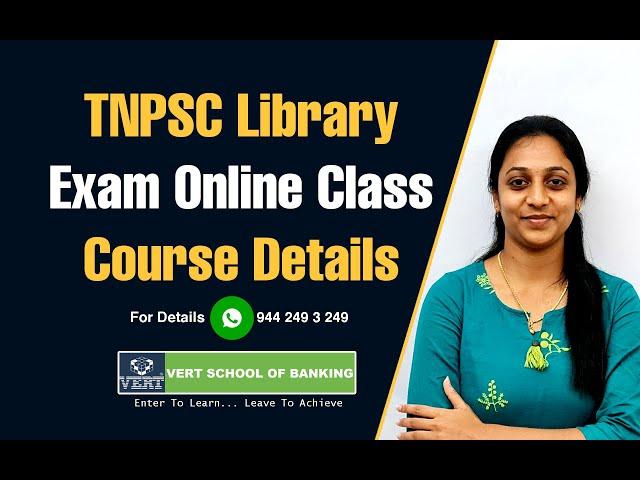 TNPSC Library Exam Online Class Details | TNPSC Combined Library Exam Online Course Details