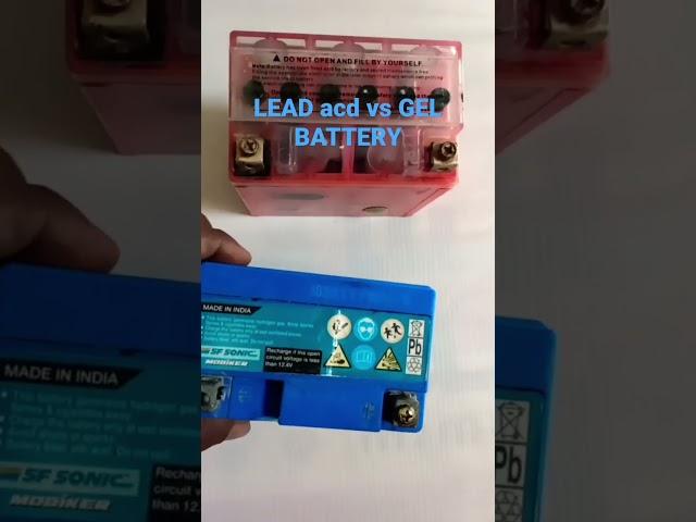 12volt lead acid battery Vs gel battery 5ah 4ah #diy