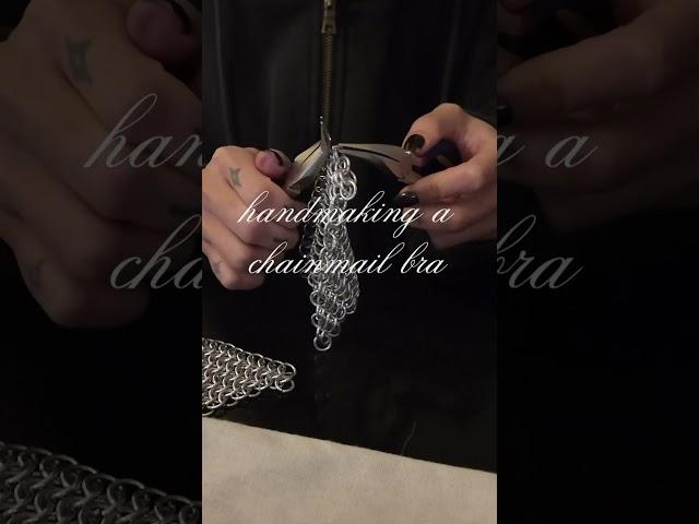 handmaking a chainmail top #diy #chainmail #armor
