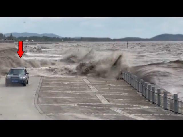 Chaos in China now! Qiantang River overflows again in Hangzhou