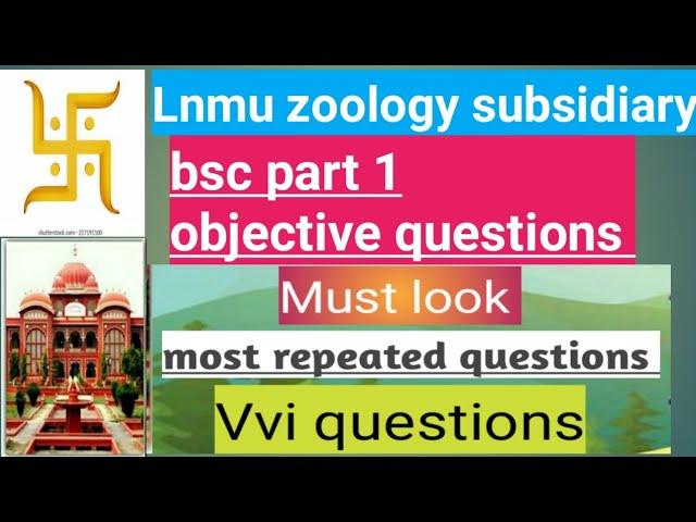 #objectivezoologysubsidiary #bscpart1