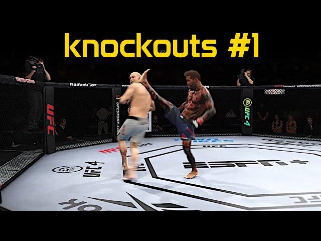 EA Sports UFC 4 - Best Brutal Knockouts Compilation #1