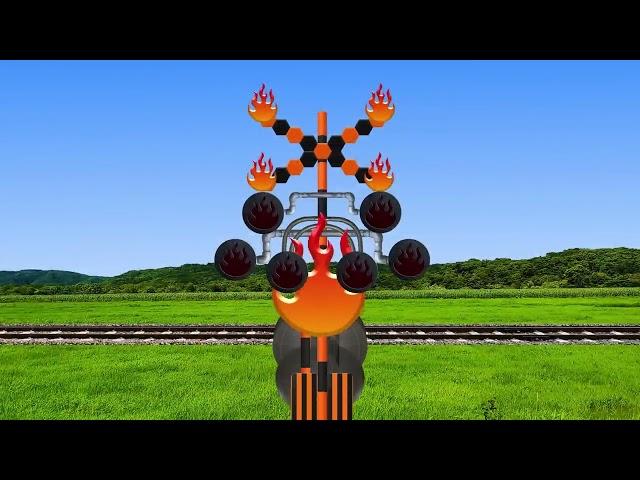 intense fire railroad crossing