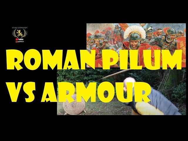 Roman Pilum (THROWING SPEAR) vs ARMOR! Testing against shield, chainmail & plate