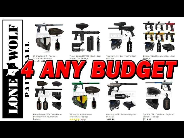 Cheap to Expensive Paintball Gear | Paintball Packages for Every Budget | Lone Wolf Paintball MI