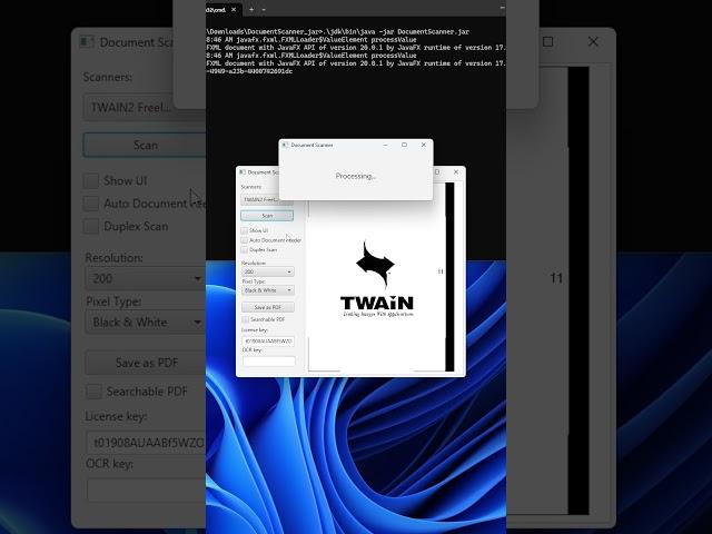 TWAIN Scanning in Java with Dynamsoft