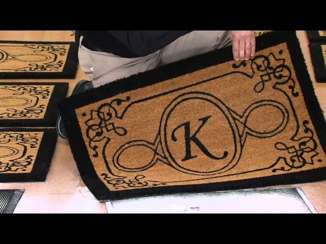 Handcrafted Monogrammed Initial 2'x3' Rectangle Coco Doormat on QVC