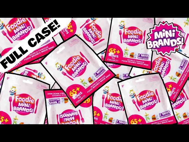 UNBOXING FULL CASE FOODIE MINI BRANDS FROM FIVE BELOW BLIND BAG OPENING!