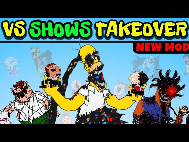 Friday Night Funkin' VS Pibby Shows Takeover | Pibby Homer, Family Guy, Simpsons (FNF/Pibby/New)