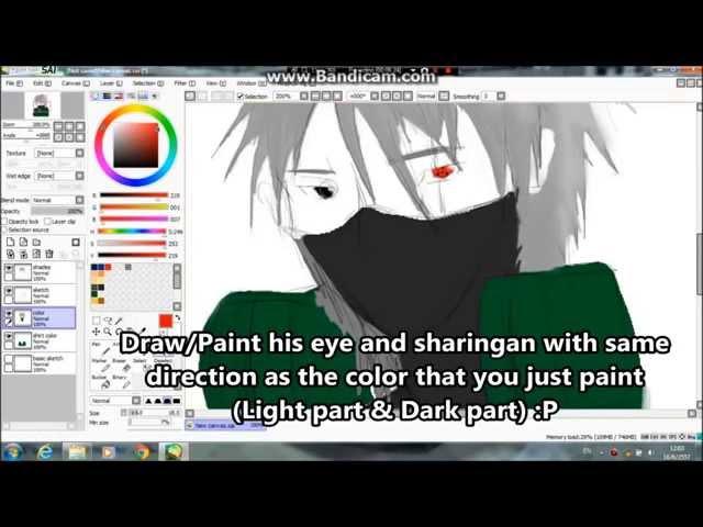 HOW TO Draw Hatake Kakashi in computer [TUTORIAL]