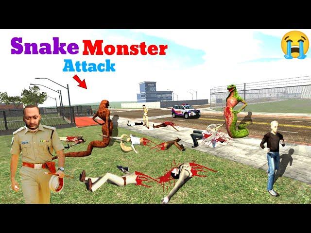 Snake Monster Attack  In Indian Bikes Driving 3D  New Latest Snake Attack Funny Video New Story