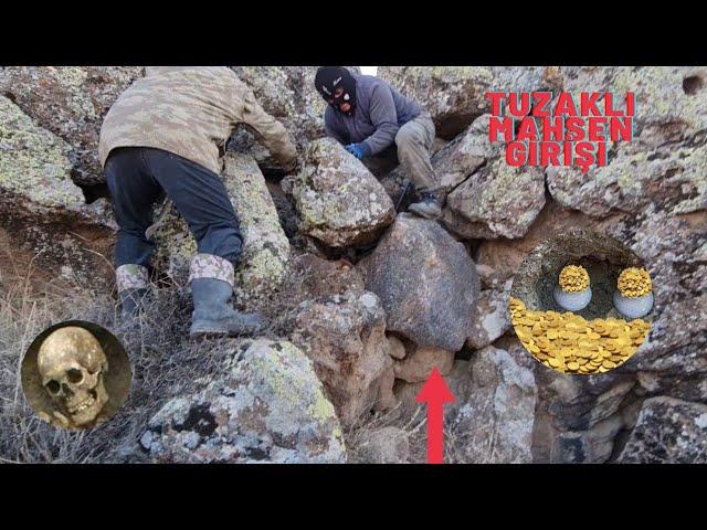 Tuzaklı Mahsen Girişinde Define bulunma anı eşkiya Volcan Voyvoda hazinesi  treasure hunter