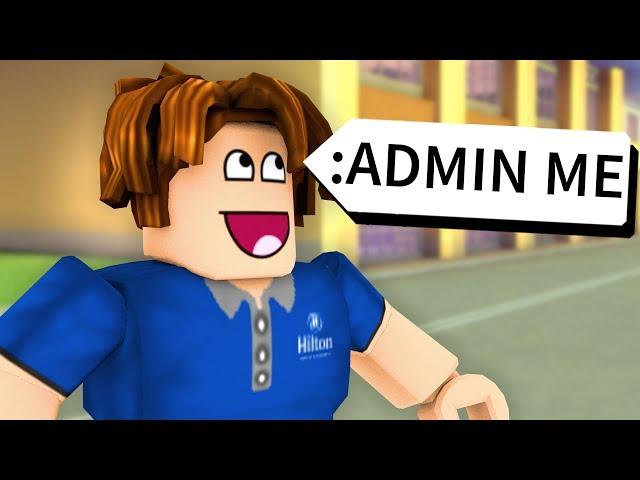 USING ADMIN COMMANDS AT ROBLOX HILTON HOTEL