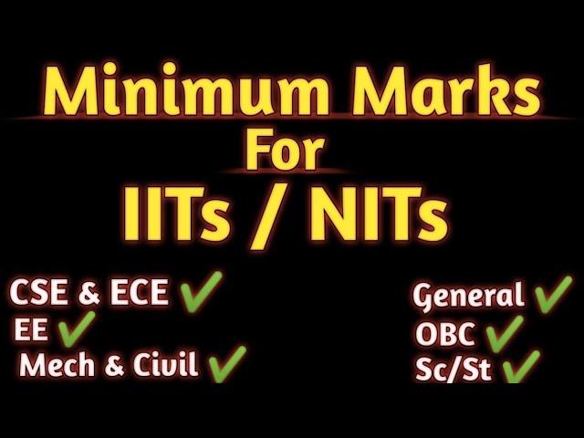 Minimum Marks for IITs/NITs ।। GATE 2024 ।। IIT । NIT । M.Tech ।