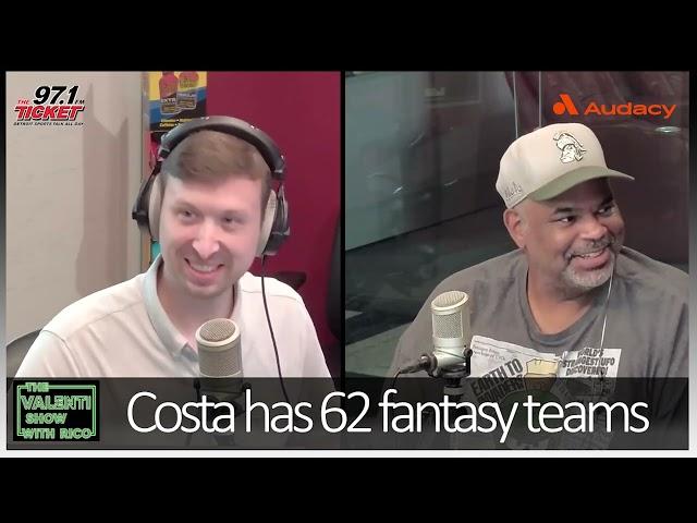 The Valenti Show with Rico - Jim Costa has 62 fantasy football teams