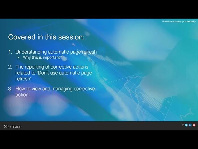 (ARCHIVE) Sitemorse Academy | Accessibility – Don’t use automatic page refresh