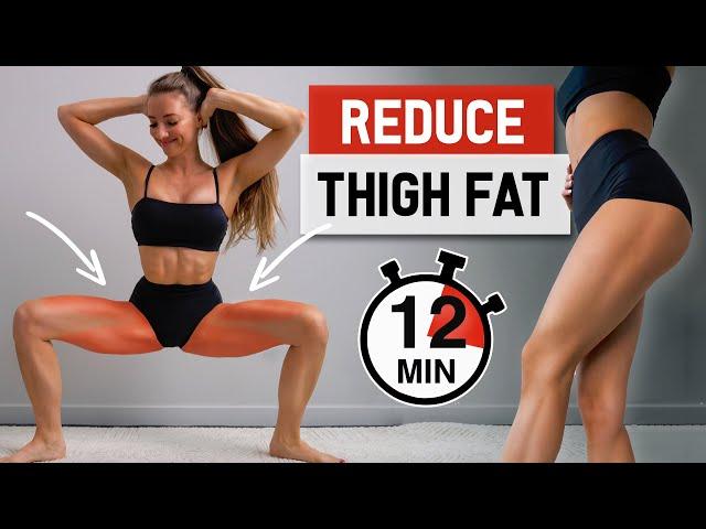 12 EXERCISES TO LOSE THIGH FAT - Inner & Outer Thigh Workout, No Equipment, At Home