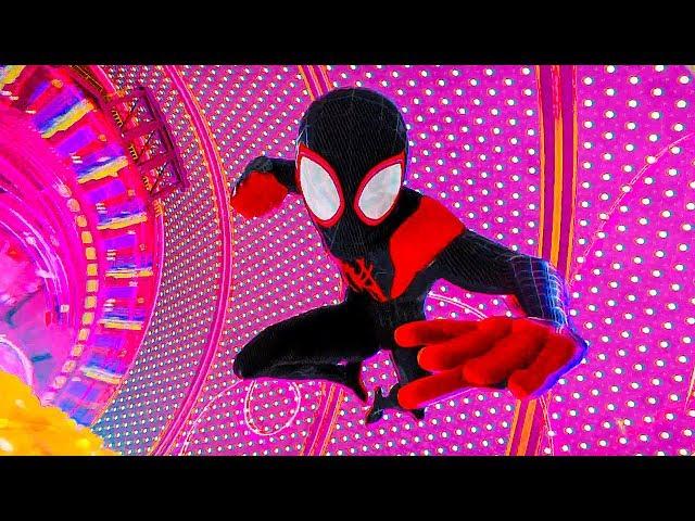 Майлз Моралес приходит на помощь Людям-Паукам! Человек-паук: Через вселенные. 2018