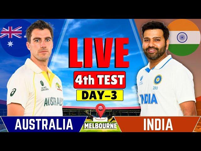 India vs Australia, 4th Test, Day 3 | IND vs AUS Live Match Today | Live Cricket Match | Session 2