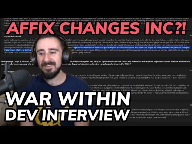 More Affix Changes Inc? Dev Interview for The War Within