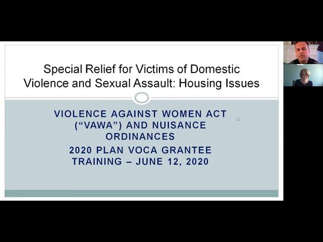 VOCA 3. Special Relief for Victims of Domestic Violence and Sexual Assault : Housing Issues