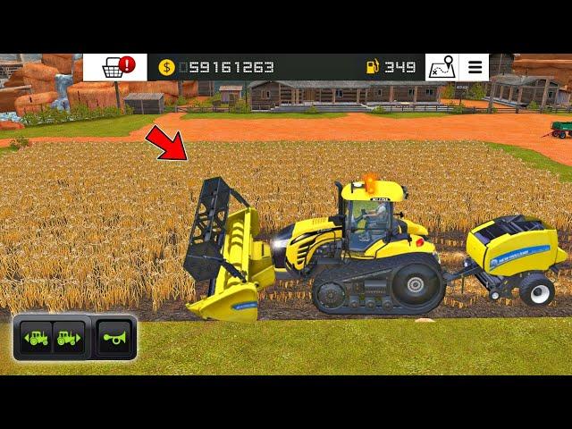 Fs 18 Harvest Wheat With Challenger Tractor - Header & New Holland Baller ! Fs18 Multiplayer #fs18