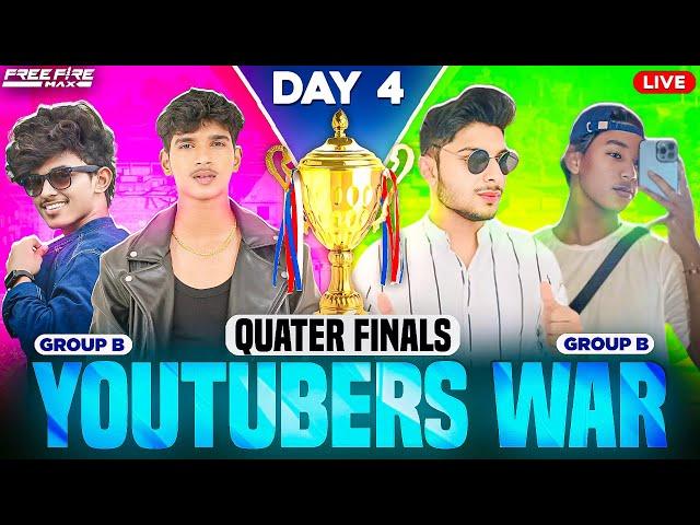 YOUTUBERS CS - TOURNAMENT| QUALIFIER DAY 4 | NG ,TPG , GWK| FREE FIRE IN TELUGU #dfg #freefire