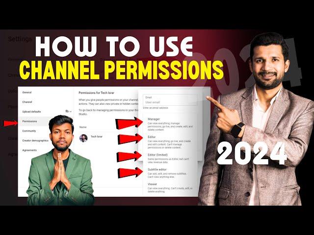 How to Use Channel Permissions 2024 | How to Add Editors & Managers to Your YouTube Channel