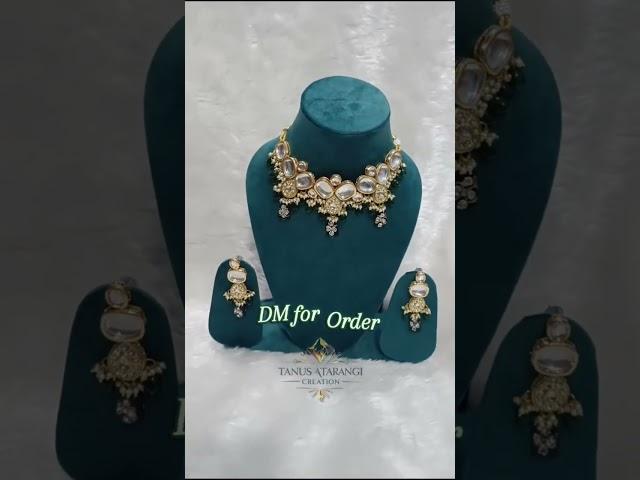 STUNNING GREEN JEWELRY! Meenakari Kundan Necklace Set That Will Leave You Speechless #shorts