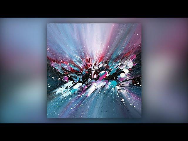 Colorful Abstract Painting / Acrylic Paint / Palette Knife Technique / Demo #042