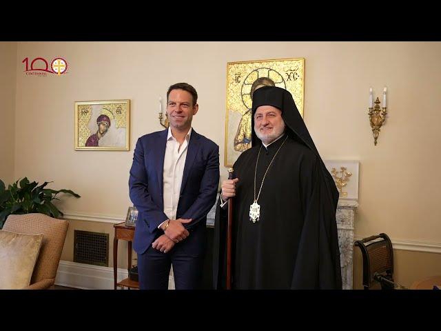 Stefanos Kasselakis Visits Archdiocese Headquarters