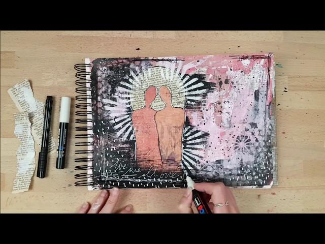 Mixed Media Art Journal Tutorial With Masks And Stencils