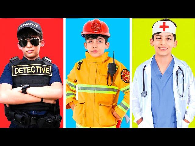 Jason Teaches Different Jobs & Professions in School