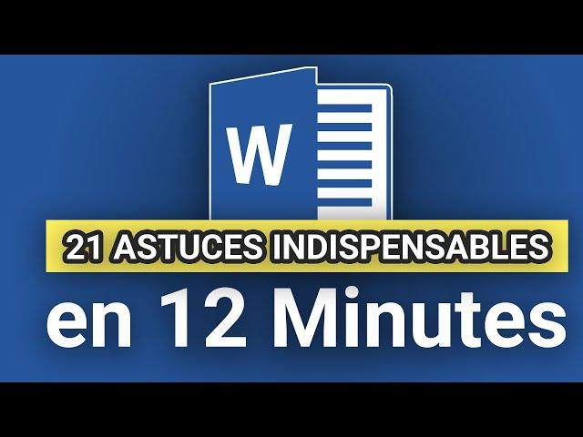 Word : 21 TRUCS et ASTUCES pour l'utiliser comme un PRO [ tuto gratuit pour débutant sur Word ]