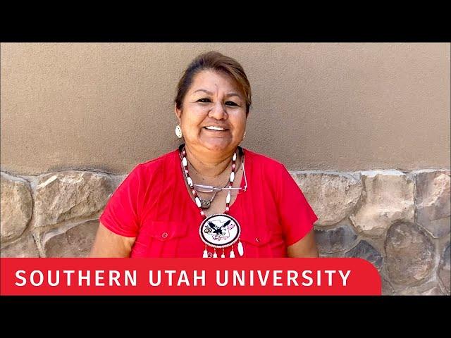 Tribal Chair Woman of the Paiute Indian Tribe of Utah Corrina Bow Congratulates Mindy Benson