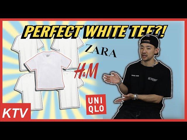 BEST MENS WHITE TEE?! (H&M vs ZARA vs UNIQLO) MEN STREETWEAR