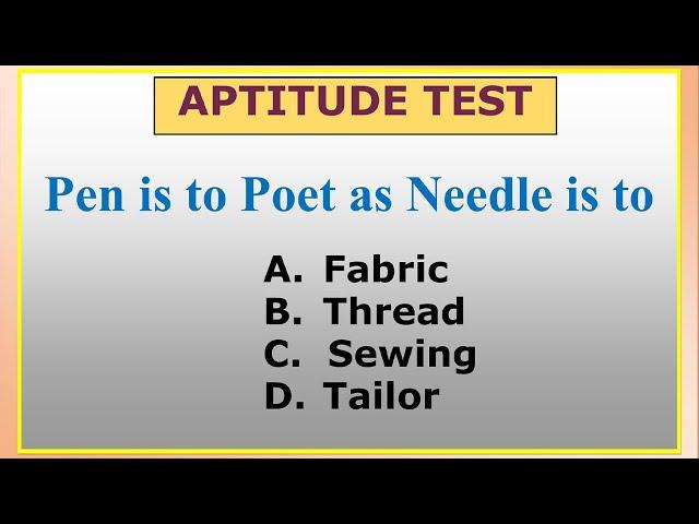 Verbal Analogy Practice Exercises (IQ Test) II Word Analogy Questions with Answer and Explanation