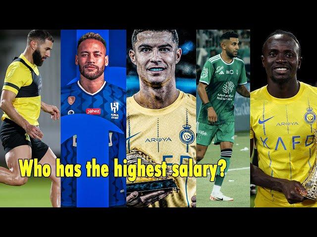 NEYMAR, RONALDO, MANE, BENZEMA, MAHREZ SALARY IN LEAGUE SAUDI PRO LEAGUE