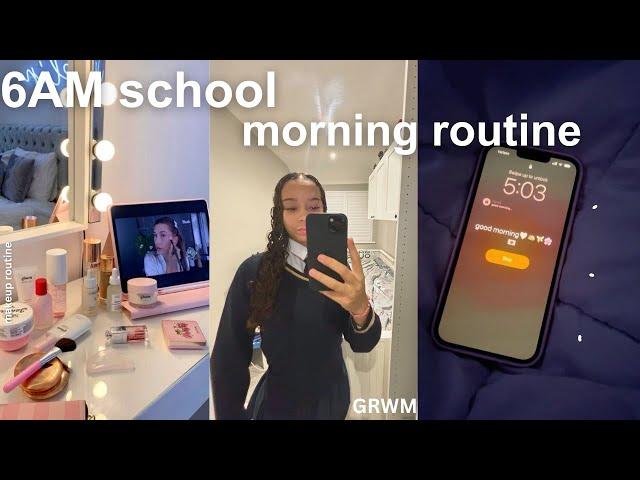 6AM school *realistic morning routine !! ( vlogmas day 6 ) 