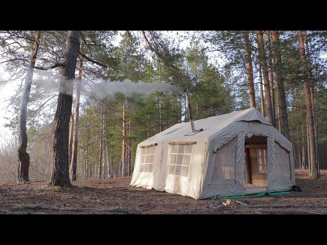 HOT TENT CAMPING IN THE COMFORTS OF HOME