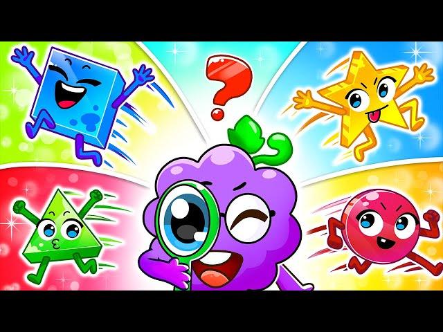 Wooden Shape! Don't Run Away! | Find My Shapes Song | Yum Yum Kids Songs