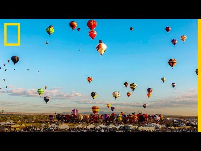 Colorido TIME-LAPSE de GLOBOS AEROSTÁTICOS en ALBUQUERQUE | NatGeo en Español