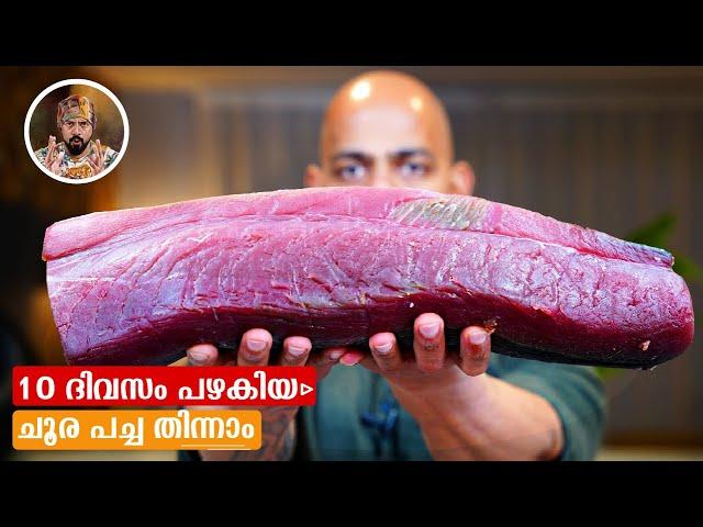 AGED TUNA EATING/10 DAYS OLD TUNA COOKING/FRIED TUNA WITH NOODLE/BEST FISH RECIPE/ALBACORE TUNA DISH