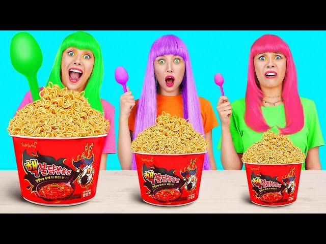 BIG VS MEDIUM VS SMALL FOOD CHALLENGE || Last To Stop Wins! Giant VS Tiny Food by 123 GO! FOOD