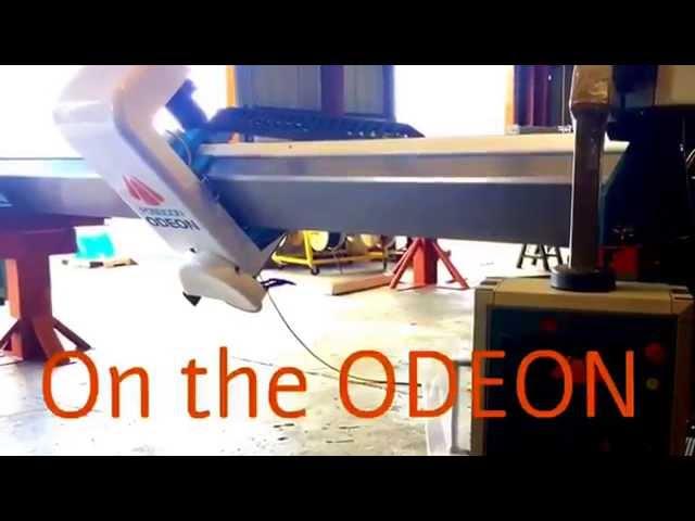 Poseidon Odeon Bridge Saw For Granite Offers Easy 1-Touch Switch to Miter Position!