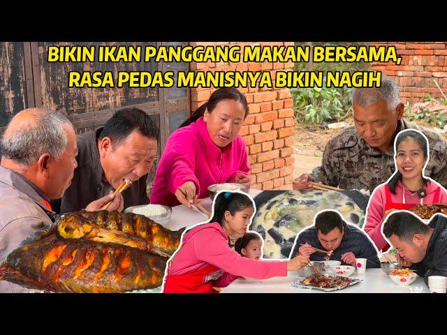 BIKIN IKAN PANGGANG & SAYUR LODEH MAKAN BERSAMA, PEKERJA SANGAT SENANG, KELUARGA CHINA JUGA SUKA