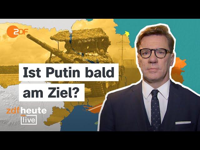 Russische Erfolge: Putin gibt sich siegessicher, Selenskyj wirbt für Militärhilfen | ZDFheute live